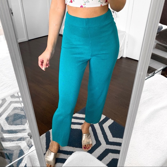 🦋 ZARA BOHO TEAL BLUE HIGH WAIST SHEER BEACH PANTS! - Picture 3 of 10